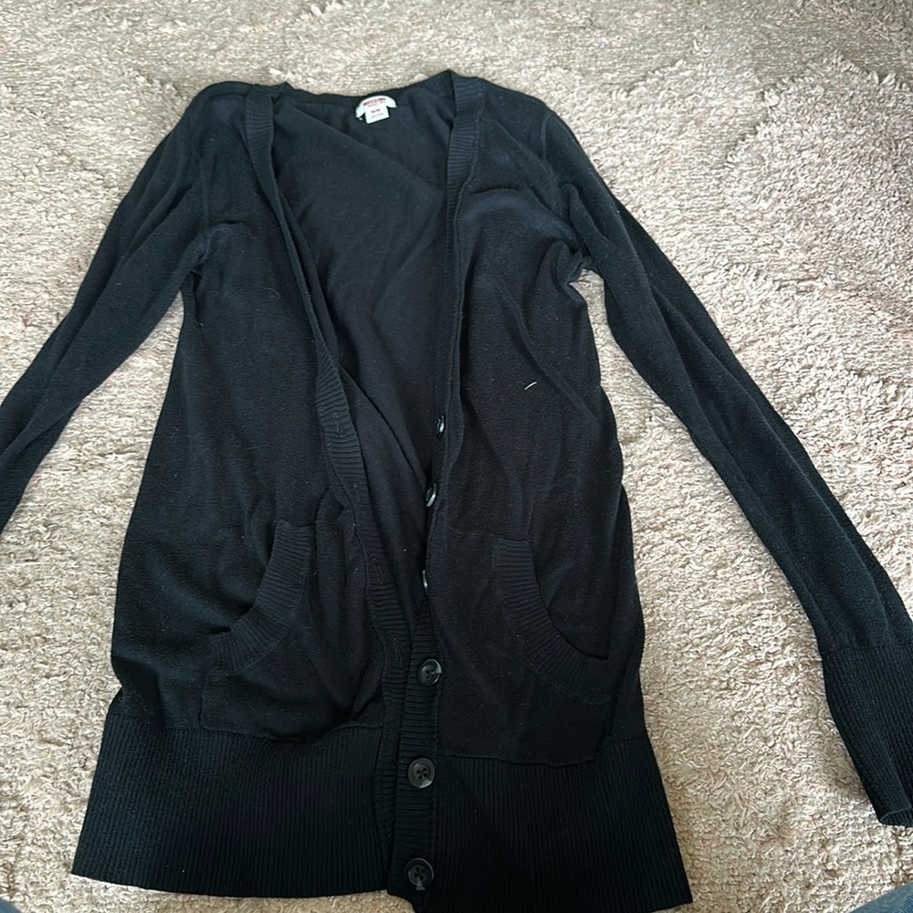 Black cardigan